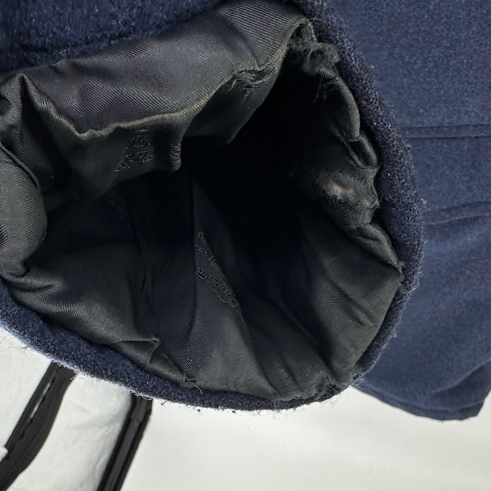 Vintage Burberry’s Dark Blue Wool Overcoat Men’s sz Large - Picture 13 of 14